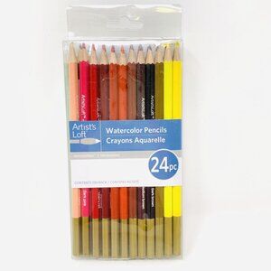 Watercolor Pencils 24 PC Set Wet or Dry Medium Coloring Pencils